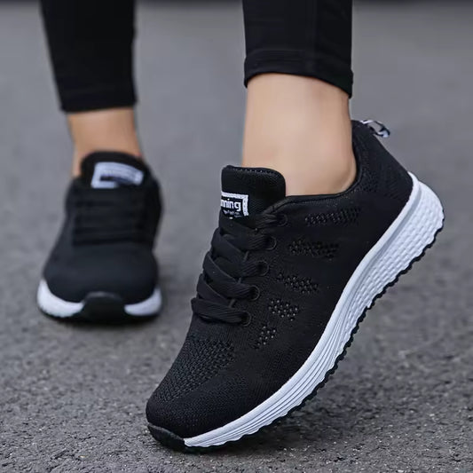 Women Casual Shoes Fashion Breathable Walking Mesh Flat Shoes Sneakers Women 2025 Gym Vulcanized Shoes White Female Footwear