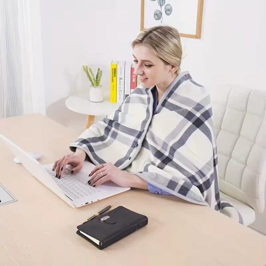 Flannel blankets, casual office shawl, lazy style, 1pc