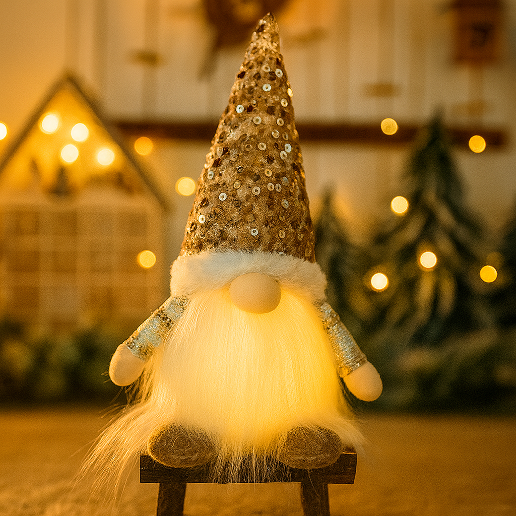 Winterello-Brilliant Christmas Gnome Doll without Face 30cm Tree Decorations 2025 Night Light Christmas Gift Novelty New Year Home Decor