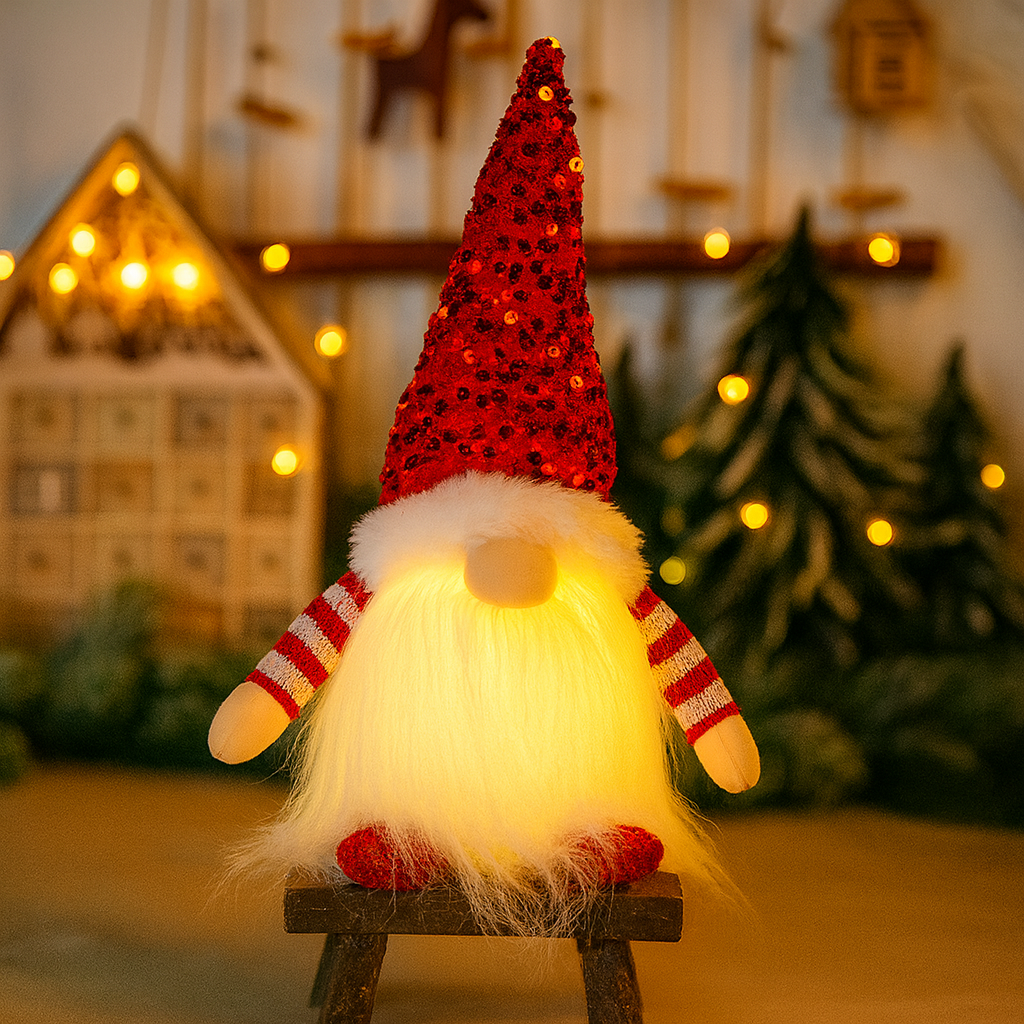Winterello-Brilliant Christmas Gnome Doll without Face 30cm Tree Decorations 2025 Night Light Christmas Gift Novelty New Year Home Decor