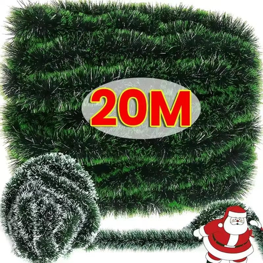 2m Wholesale Christmas Ribbon Green Cane Garland Ornaments Christmas Tree Hanging Pendant Wreath Ornaments Home Party Supplies