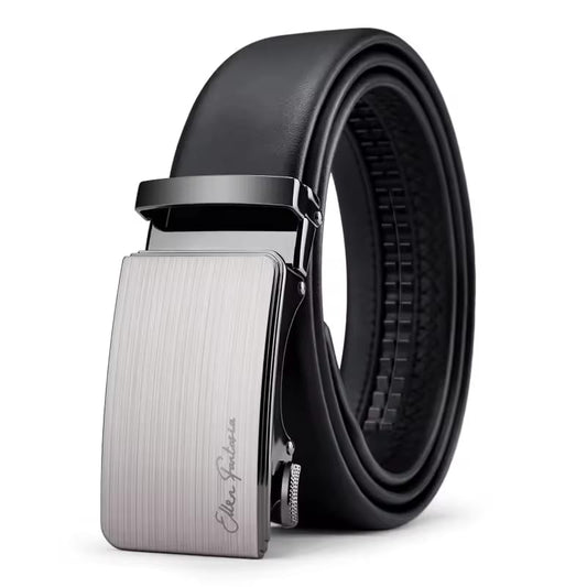 OYIFAN Men's Genuine Leather Belt for Men, Automatic Belts, Adjustable Waist, Business Belts