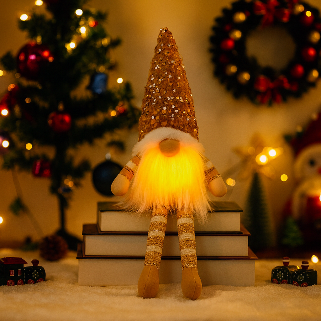 Winterello-Brilliant Christmas Gnome Doll without Face 30cm Tree Decorations 2025 Night Light Christmas Gift Novelty New Year Home Decor