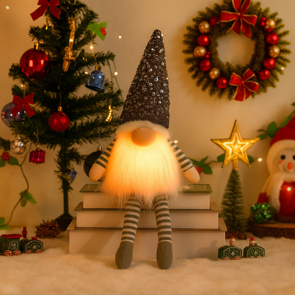 Winterello-Brilliant Christmas Gnome Doll without Face 30cm Tree Decorations 2025 Night Light Christmas Gift Novelty New Year Home Decor