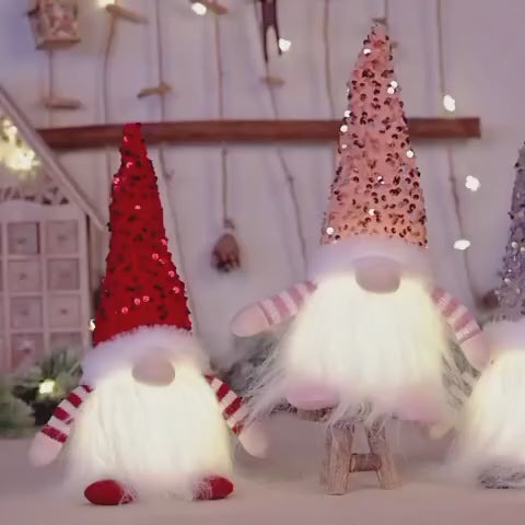 Winterello-Brilliant Christmas Gnome Doll without Face 30cm Tree Decorations 2025 Night Light Christmas Gift Novelty New Year Home Decor